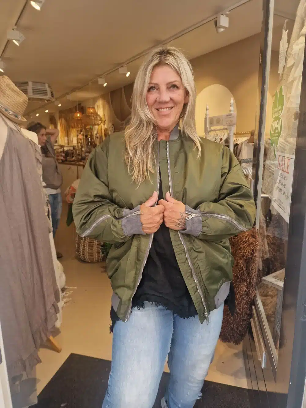 Bomber jas met ritsen