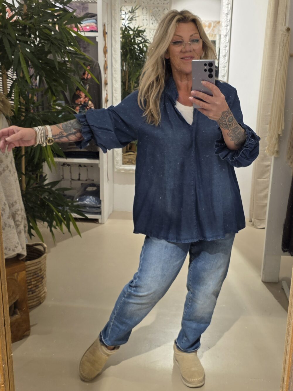 Denim Dani blouse