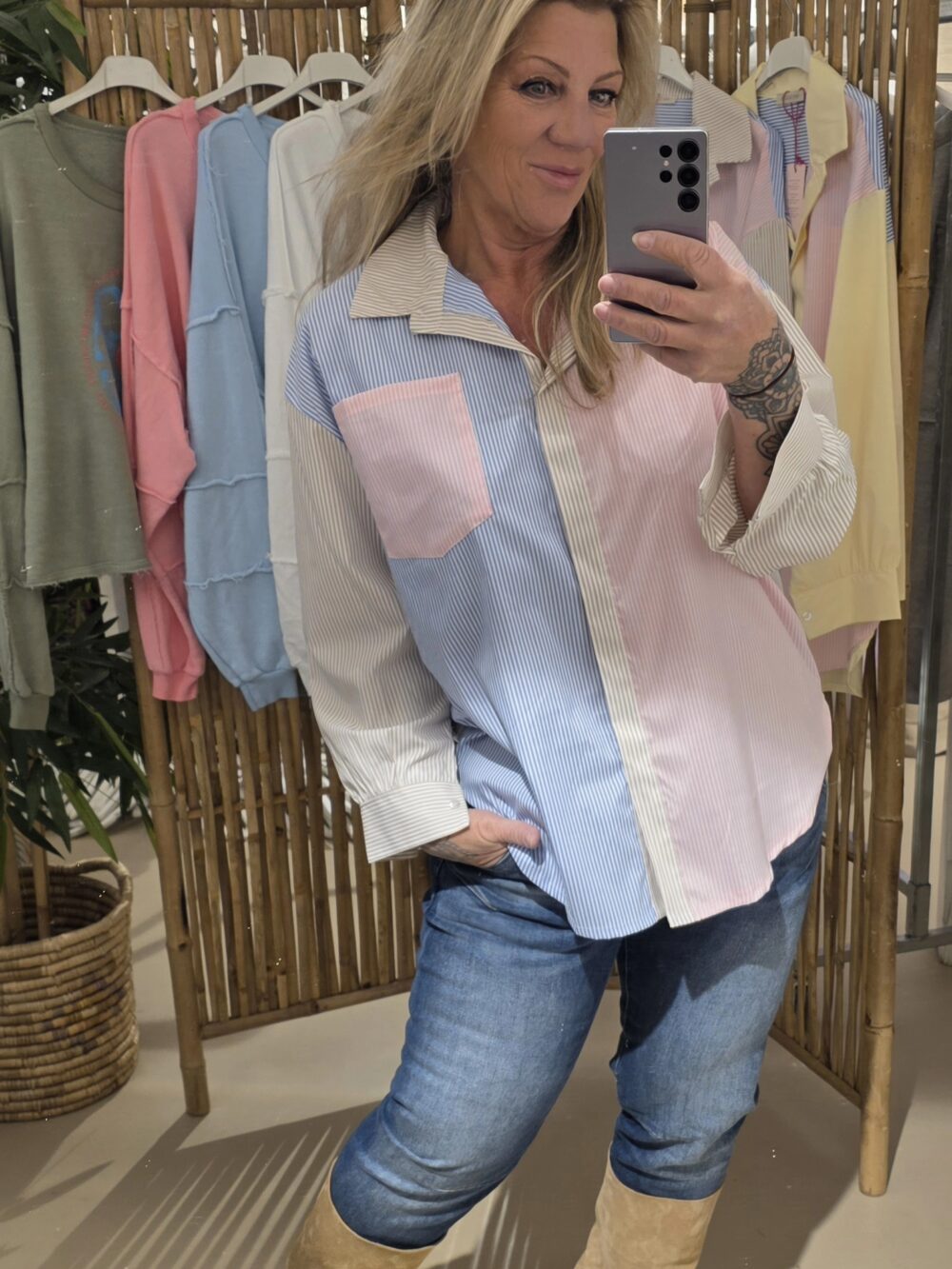 Blouse triple stripe