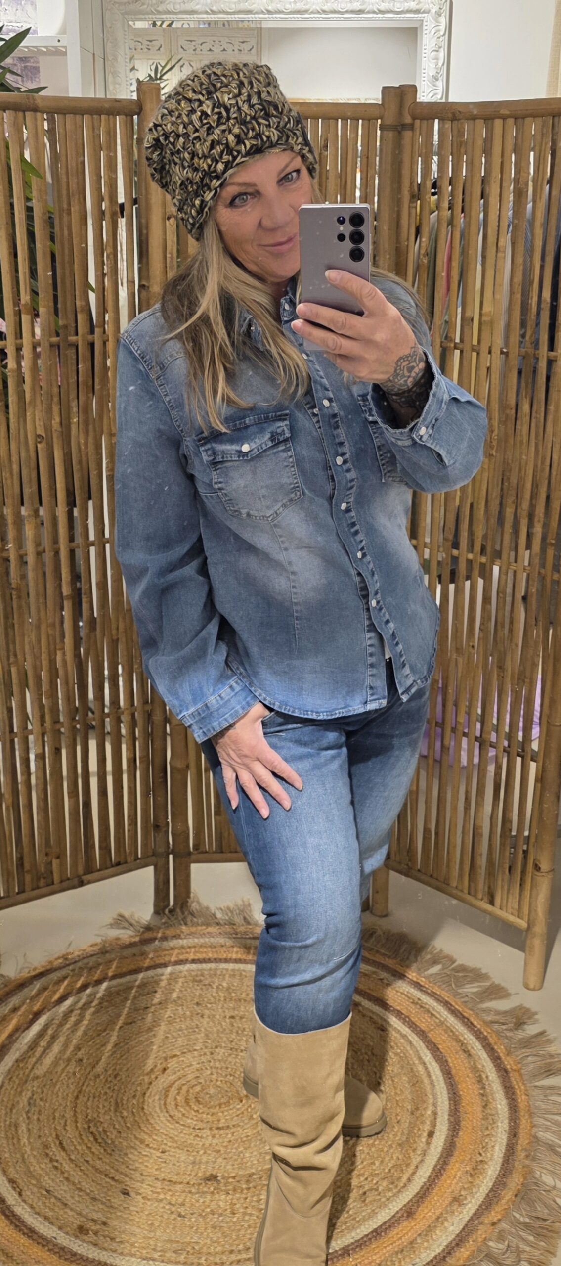 Denim stretch blouse Lev