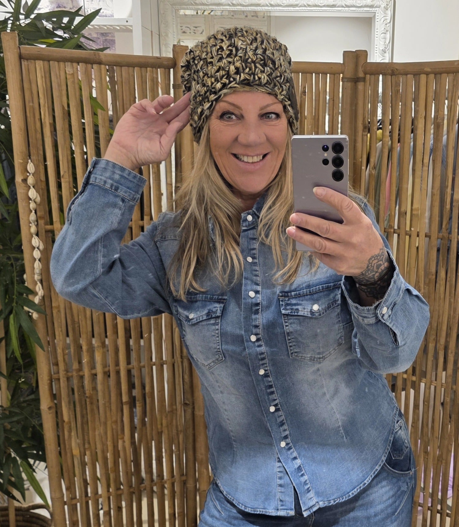 Denim stretch blouse Lev - Afbeelding 8