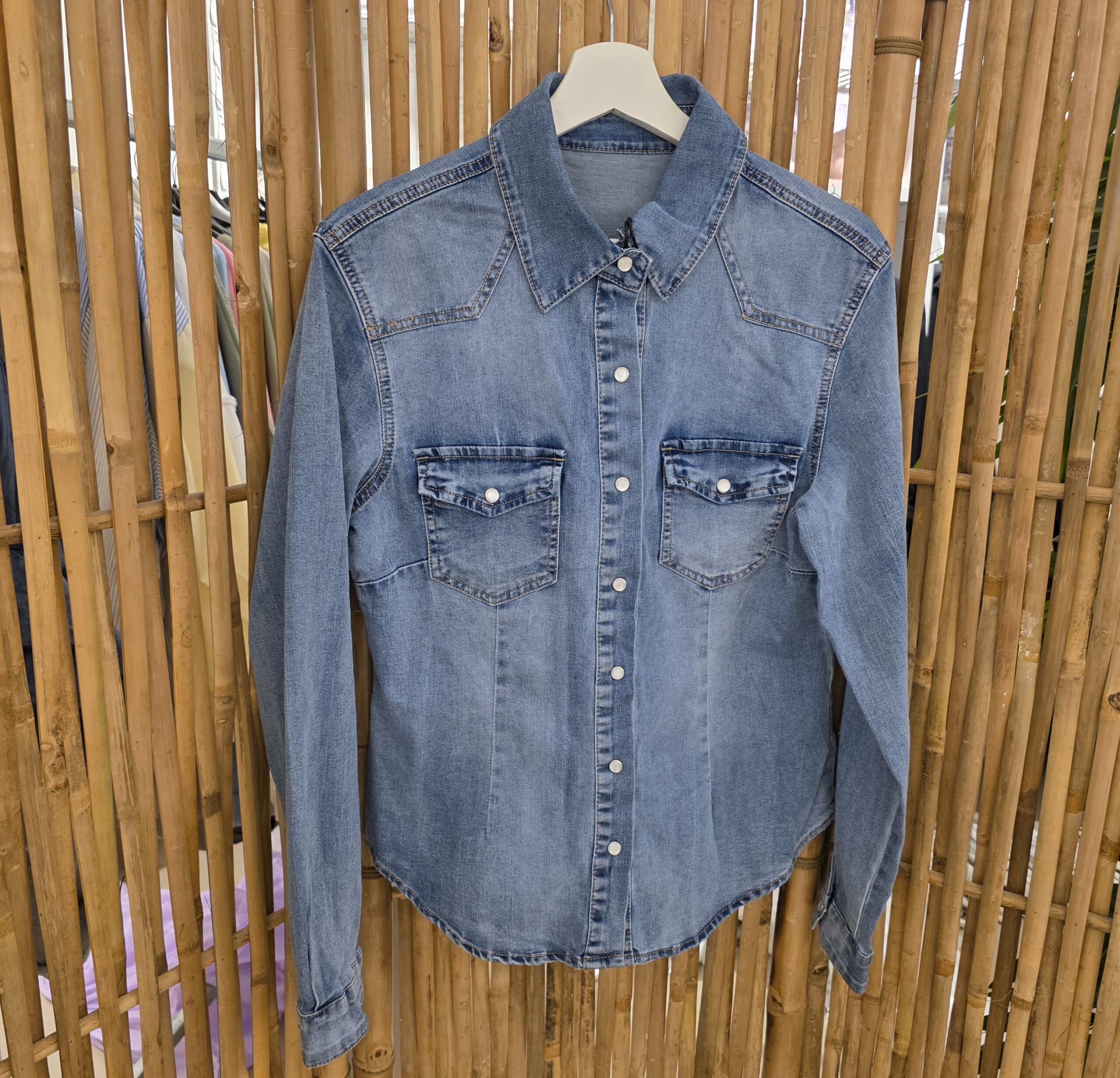 Denim stretch blouse Lev - Afbeelding 4