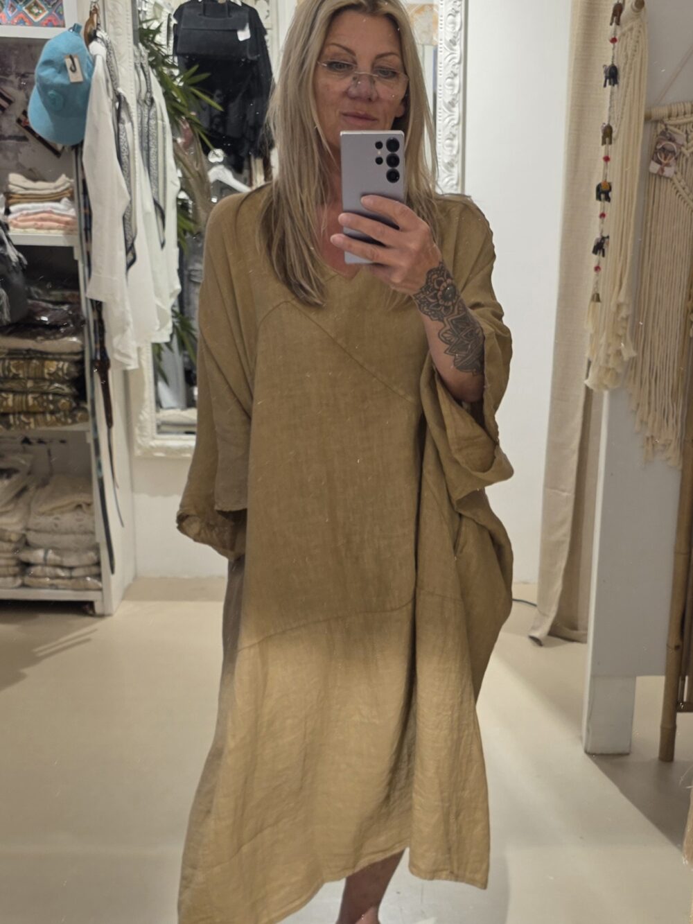 Oversized linnen jurk