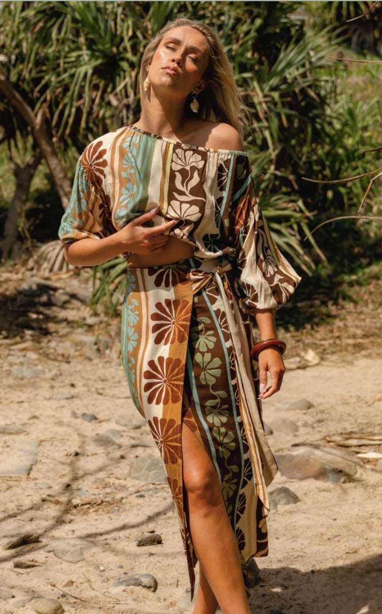 Jaase wrapskirt cacao