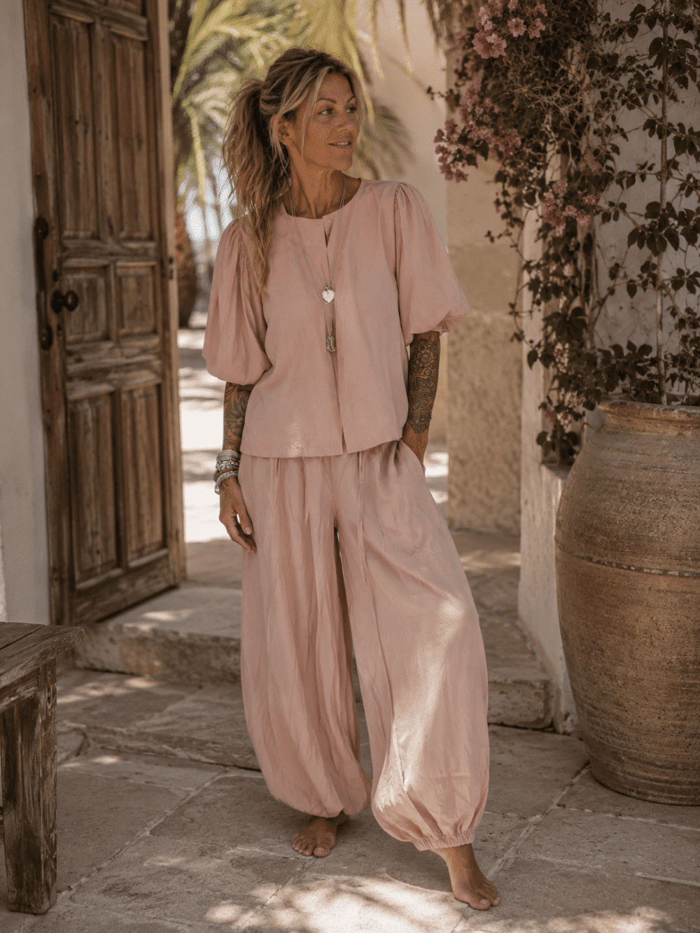Blouse Kay met mouwtje