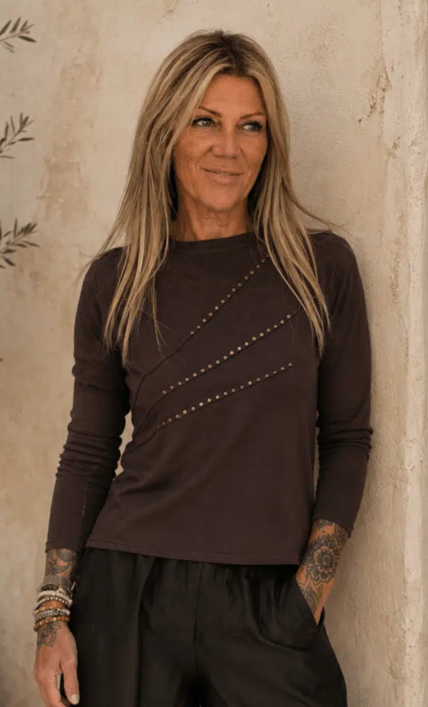 Shirt long sleeve studs