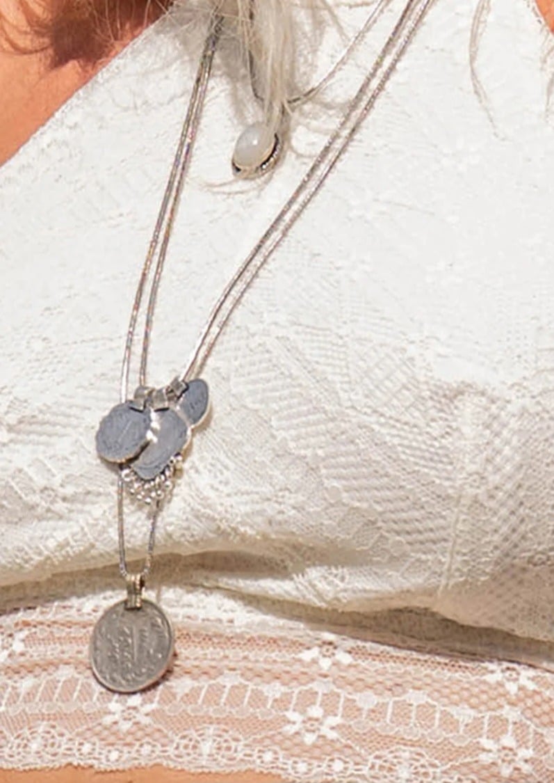 Triple coin necklace, moost wanted - Afbeelding 2