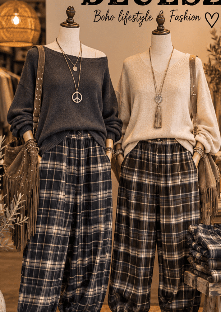 Pof balloon broek ruit - Afbeelding 4