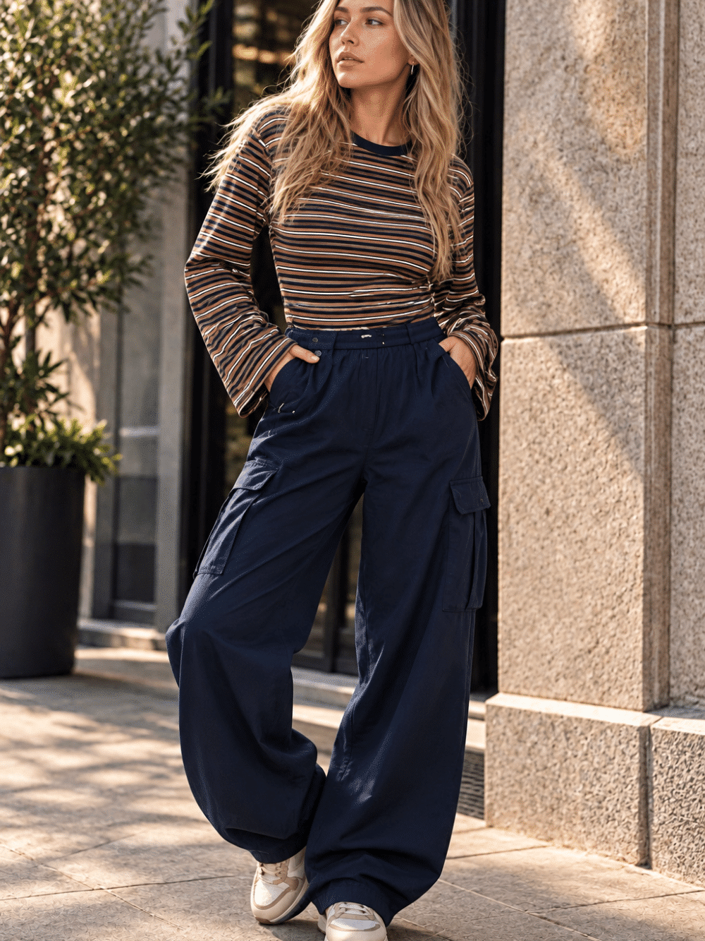 Shirtje striped navy