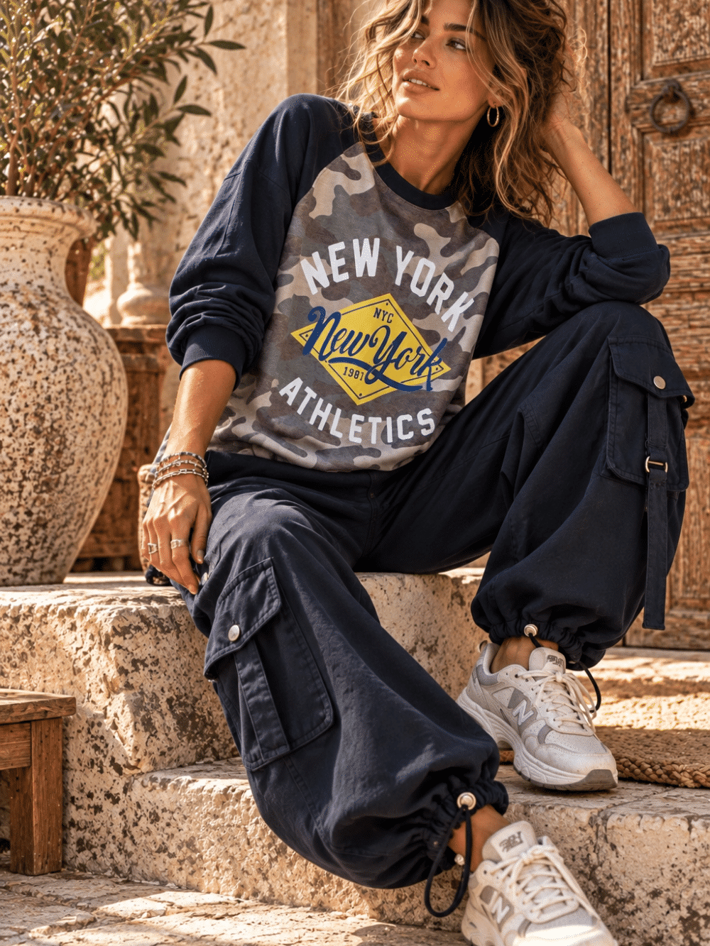 Sweater camou/navy
